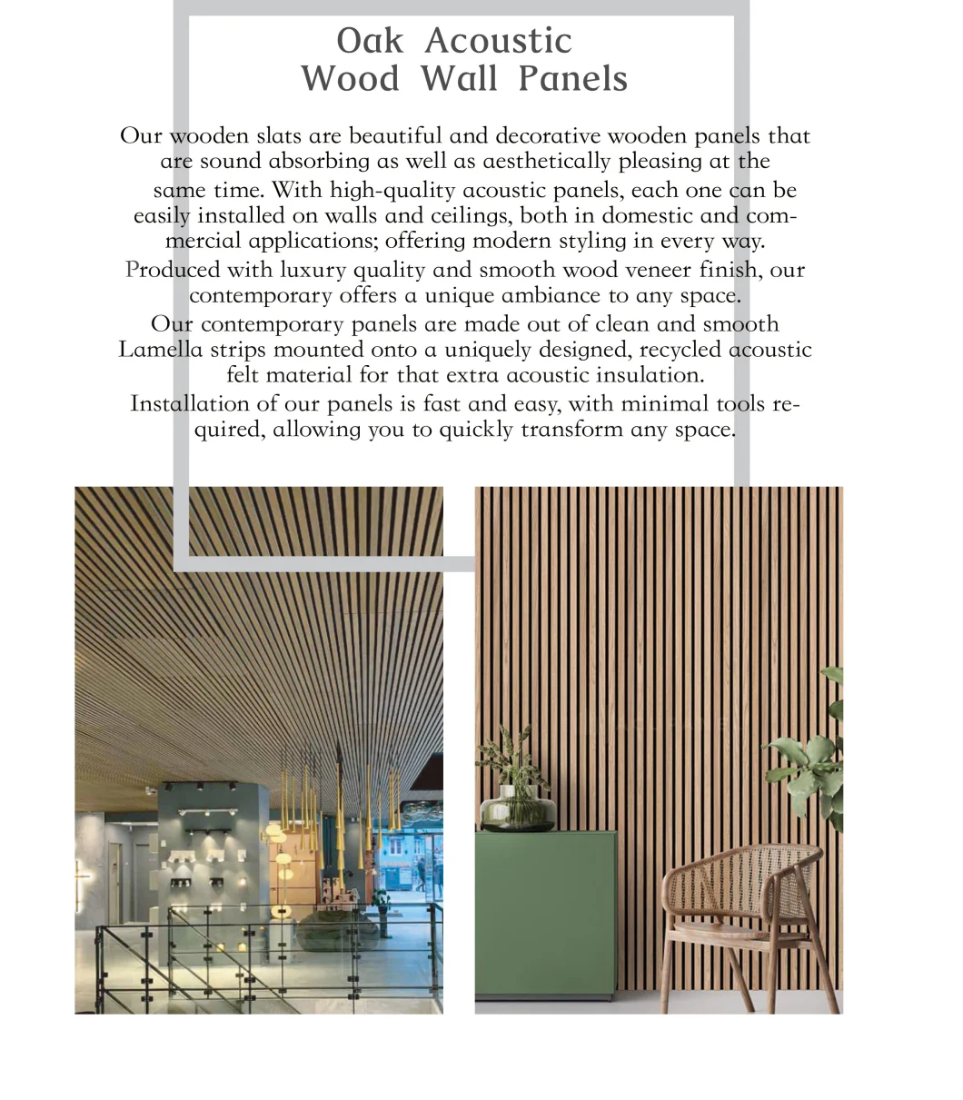 Walnut Slatted Wood Wall Acoustic Panel FSC/CE Certificate Manufacturer